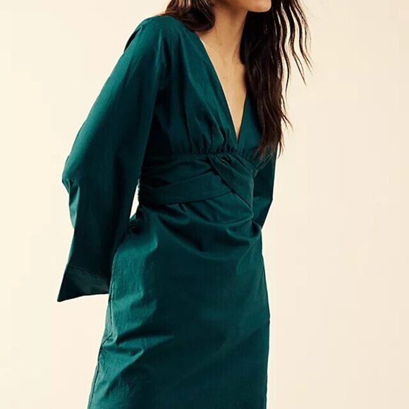 Free People Teal Mini Dress - Picture 2 of 2